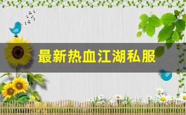 热血舍利子：最新热血江湖私服